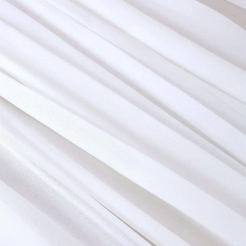 Wedding Arch Draping Fabric Ivory, White 2 Panels 6 Yards Sheer Chiffon Backdrop